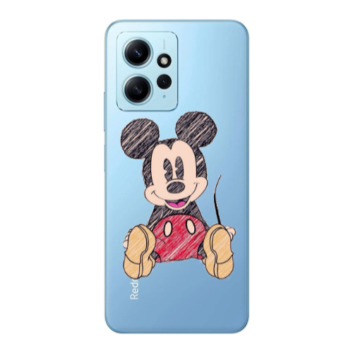 Xiaomi Redmi Note 12 4G Mickey mouse 2 Transparent Silicone TPU Θήκη
