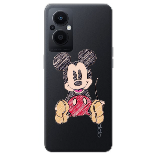 Oppo Reno 7 Lite Mickey mouse 2 Transparent Silicone TPU Θήκη
