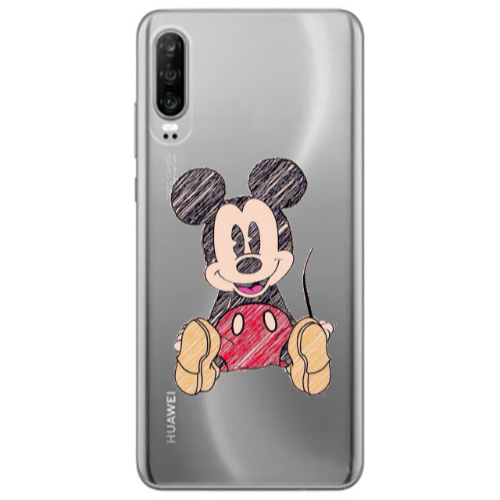 Huawei P30 Mickey mouse 2 Transparent Silicone TPU Θήκη