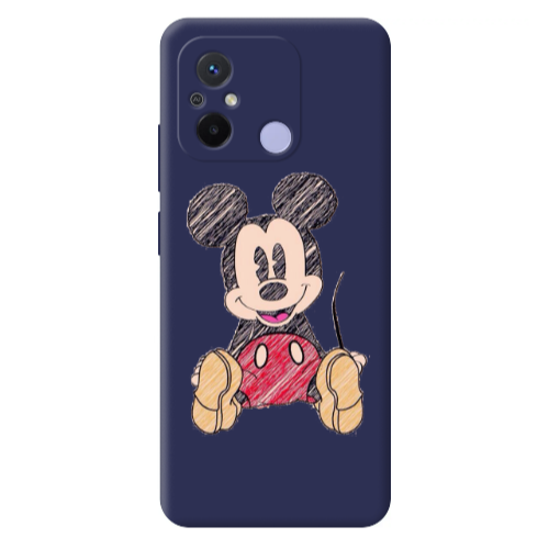 Xiaomi Redmi 12C Mickey mouse 2 Dark blue Colored Silicone TPU Θήκη