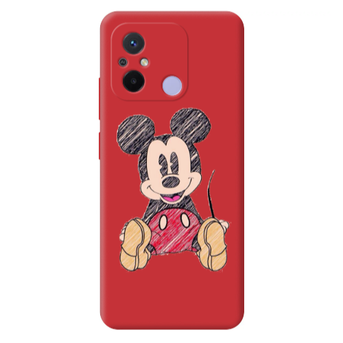 Xiaomi Redmi 12C Mickey mouse 2 Red Colored Silicone TPU Θήκη