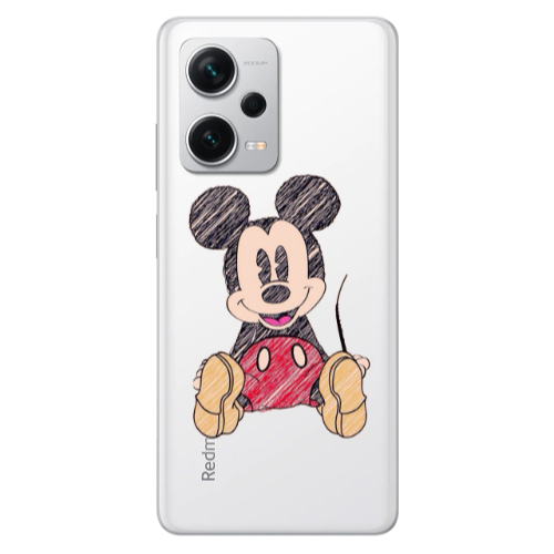 Xiaomi Redmi Note 12 5G Mickey mouse 2 Transparent Silicone TPU Θήκη