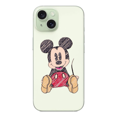 Apple iPhone 15 Plus Mickey mouse 2 Transparent Silicone TPU Θήκη
