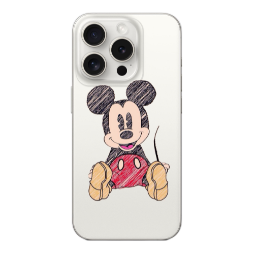 Apple iPhone 15 Pro Mickey mouse 2 Transparent Silicone TPU Θήκη