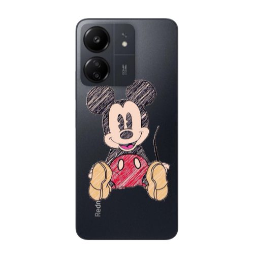 Xiaomi Redmi 13C Mickey mouse 2 Transparent Silicone TPU Θήκη
