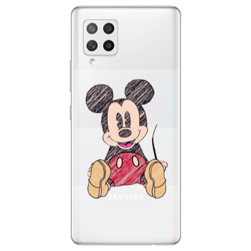 Samsung A42 5G Mickey mouse 2 Transparent Silicone TPU Θήκη