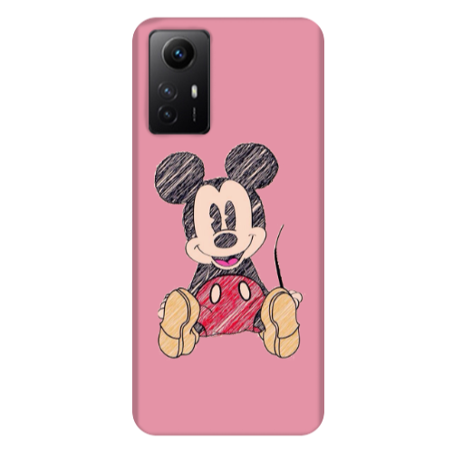 Xiaomi Redmi Note 12s Mickey mouse 2 Pink Colored Silicone TPU Θήκη