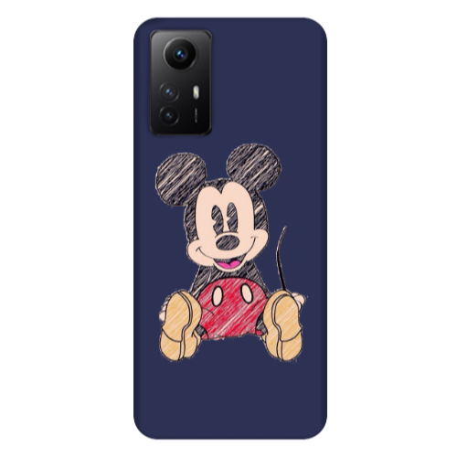 Xiaomi Redmi Note 12s Mickey mouse 2 Dark blue Colored Silicone TPU Θήκη