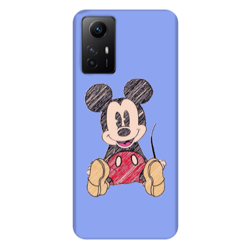 Xiaomi Redmi Note 12s Mickey mouse 2 Light Purple Colored Silicone TPU Θήκη