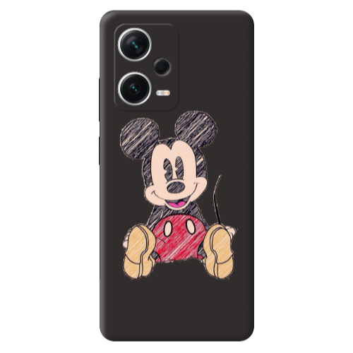 Xiaomi Poco X5 Mickey mouse 2 Black Colored Silicone TPU Θήκη
