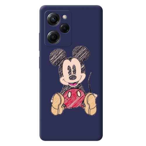 Xiaomi Poco X5 Pro Mickey mouse 2 Dark blue Colored Silicone TPU Θήκη