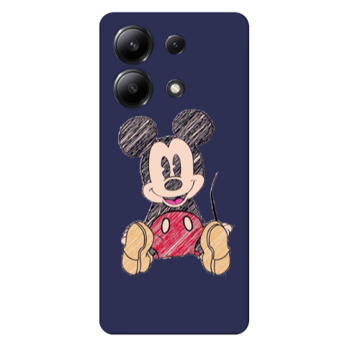 Xiaomi Redmi Note 13 4G Mickey mouse 2 Dark blue Colored Silicone TPU Θήκη