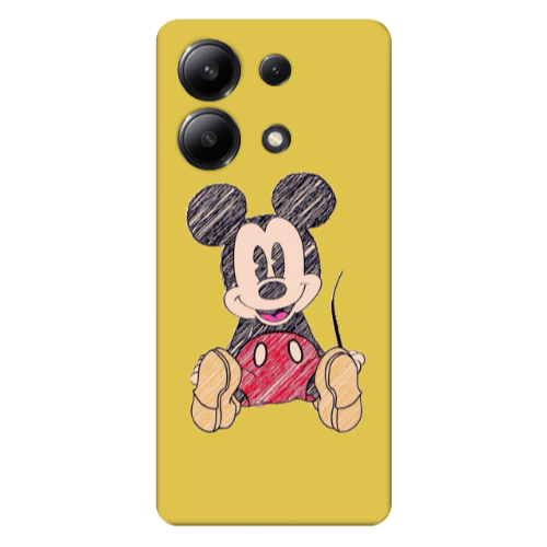 Xiaomi Redmi Note 13 4G Mickey mouse 2 Yellow Colored Silicone TPU Θήκη