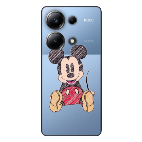 Xiaomi Poco M6 Pro 4G Mickey mouse 2 Transparent Silicone TPU Θήκη