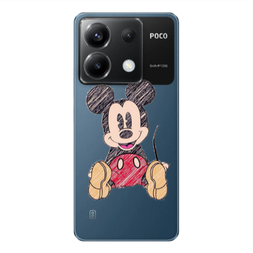 Xiaomi Poco X6 5G Mickey mouse 2 Transparent Silicone TPU Θήκη