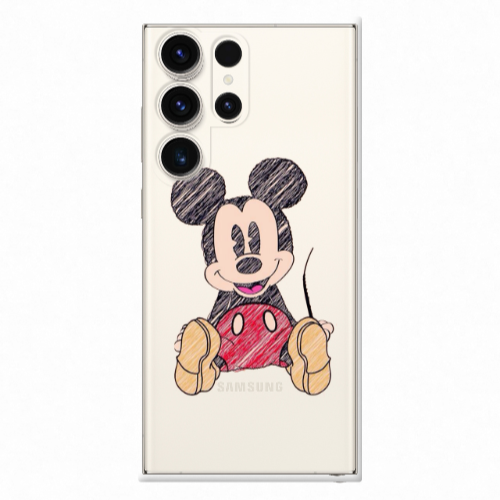 Samsung S24 Ultra Mickey mouse 2 Transparent Silicone TPU Θήκη