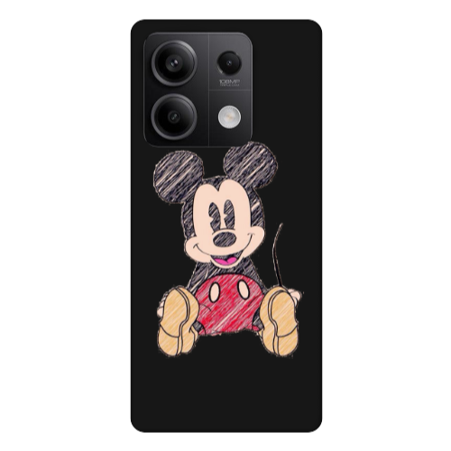 Xiaomi Redmi Note 13Pro 5G Mickey mouse 2 Black Colored Silicone TPU Θήκη