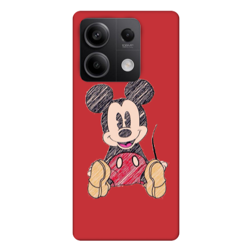 Xiaomi Redmi Note 13Pro 5G Mickey mouse 2 Red Colored Silicone TPU Θήκη
