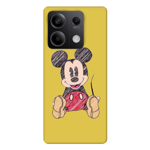 Xiaomi Redmi Note 13Pro 5G Mickey mouse 2 Yellow Colored Silicone TPU Θήκη