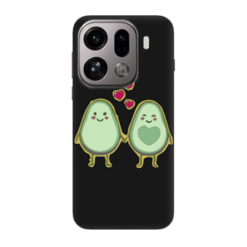 Oppo Find X9 Pro Avocados Black Colored Silicone TPU Θήκη