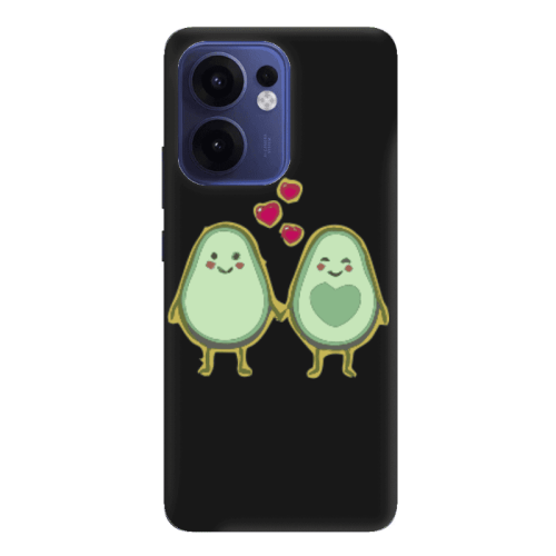 Oppo Reno 13 F Avocados Black Colored Silicone TPU Θήκη