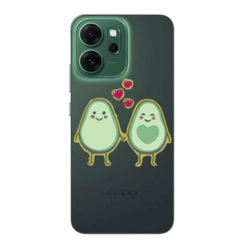 Oppo 14 F Avocados Transparent Silicone TPU Θήκη