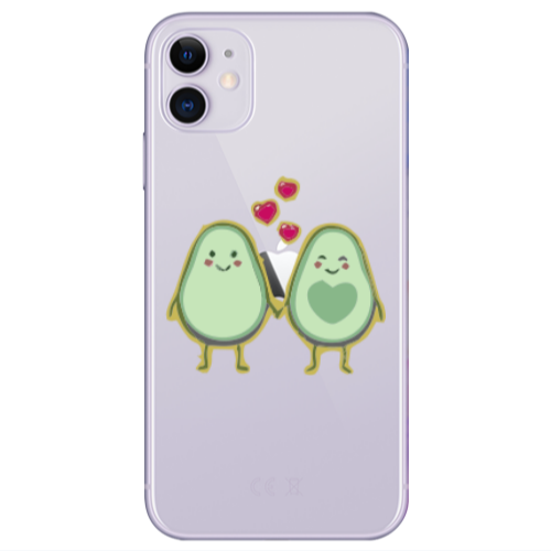 Apple iPhone 11  Avocados Transparent Silicone TPU Θήκη