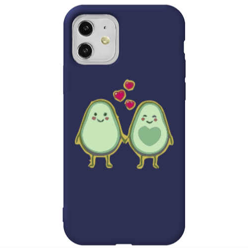 Apple iPhone 11  Avocados Dark blue Colored Silicone TPU Θήκη