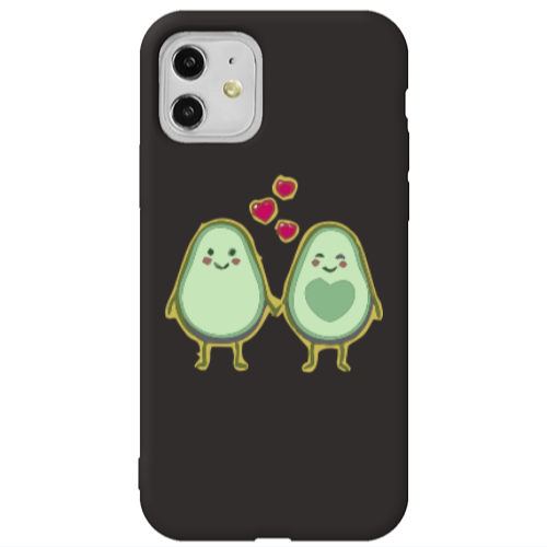 Apple iPhone 11  Avocados Black Colored Silicone TPU Θήκη