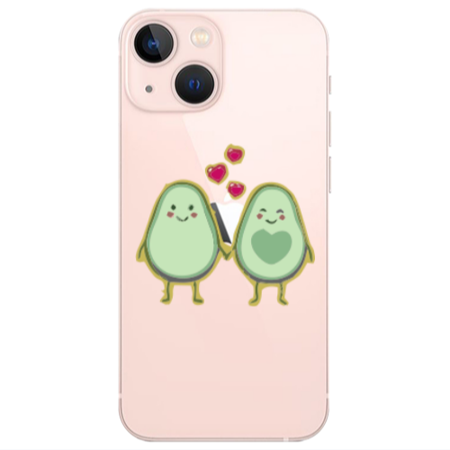 Apple iPhone 13 Avocados Transparent Silicone TPU Θήκη