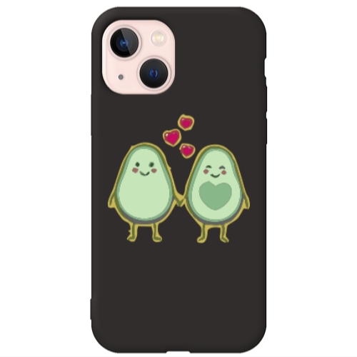Apple iPhone 13 Avocados Black Colored Silicone TPU Θήκη