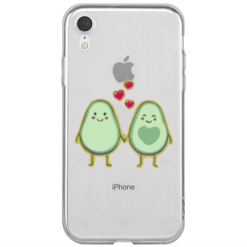 Apple iPhone Xr Avocados Transparent Silicone TPU Θήκη