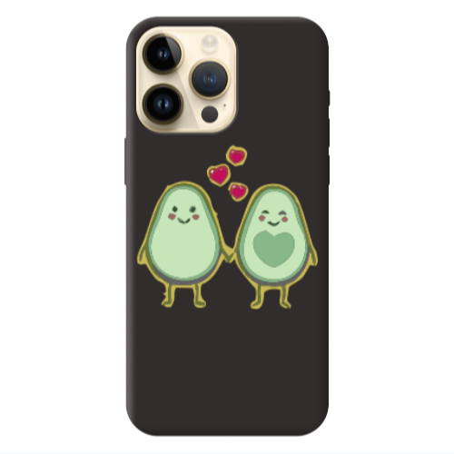 Apple iPhone 13 Pro Max Avocados Black Colored Silicone TPU Θήκη