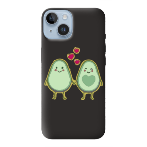 Apple iPhone 14 Plus Avocados Black Colored Silicone TPU Θήκη