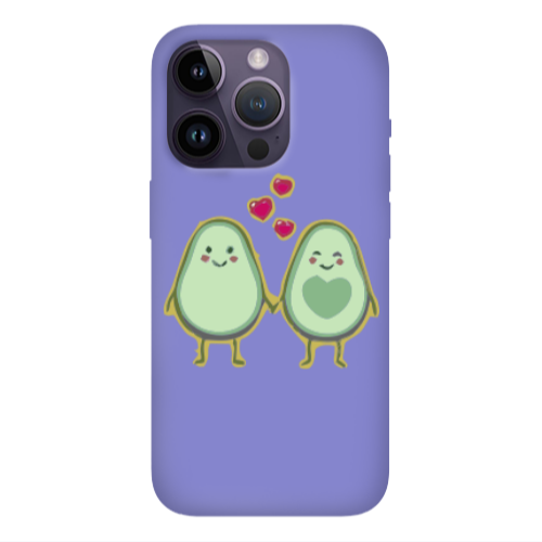 Apple iPhone 14 Pro  Avocados Purple Colored Silicone TPU Θήκη