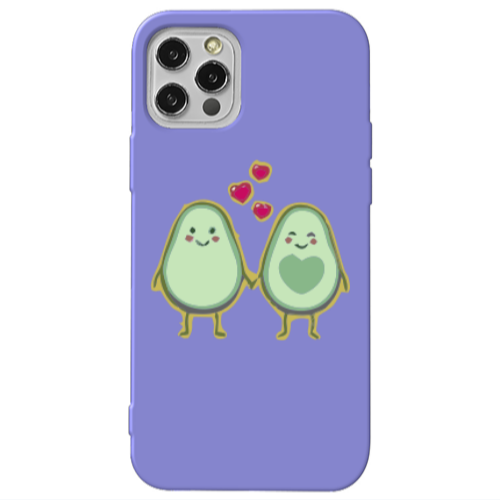 Apple iPhone 13 Pro Avocados Purple Colored Silicone TPU Θήκη