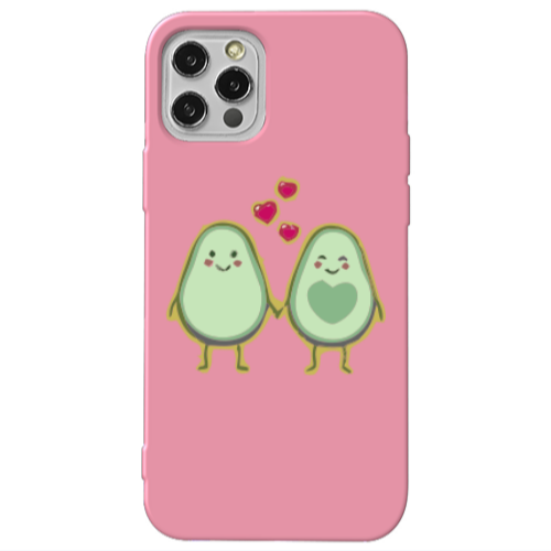 Apple iPhone 13 Pro Avocados Pink Colored Silicone TPU Θήκη