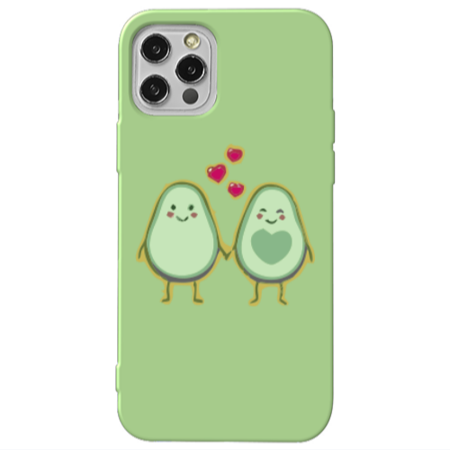 Apple iPhone 12 Pro Max Avocados Light Green Colored Silicone TPU Θήκη