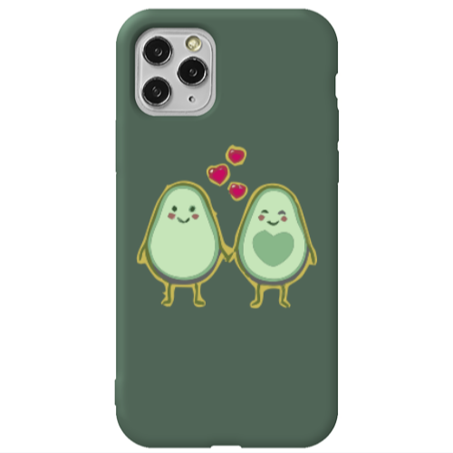 Apple iPhone 11 Pro Max Avocados Dark Green Colored Silicone TPU Θήκη