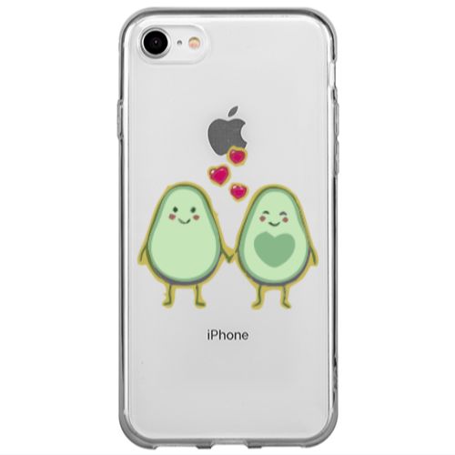Apple iPhone 7 Avocados Transparent Silicone TPU Θήκη