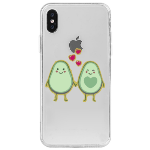 Apple iPhone Xs Avocados Transparent Silicone TPU Θήκη