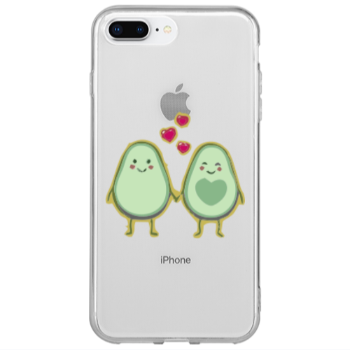 Apple iPhone 7 Plus Avocados Transparent Silicone TPU Θήκη