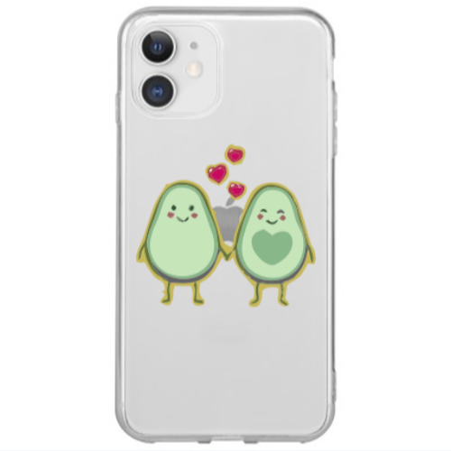 Apple iPhone 12 Mini Avocados Transparent Silicone TPU Θήκη