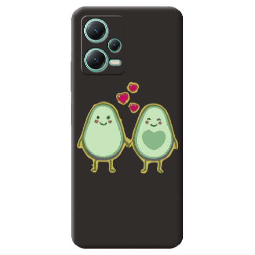 Xiaomi Redmi Note 12 Pro 5G Avocados Black Colored Silicone TPU Θήκη