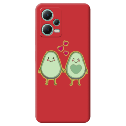 Xiaomi Redmi Note 12 Pro 5G Avocados Red Colored Silicone TPU Θήκη