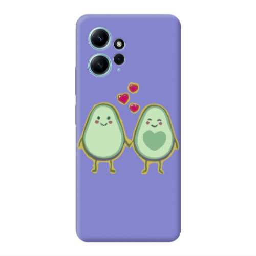 Xiaomi Redmi Note 12 4G Avocados Purple Colored Silicone TPU Θήκη