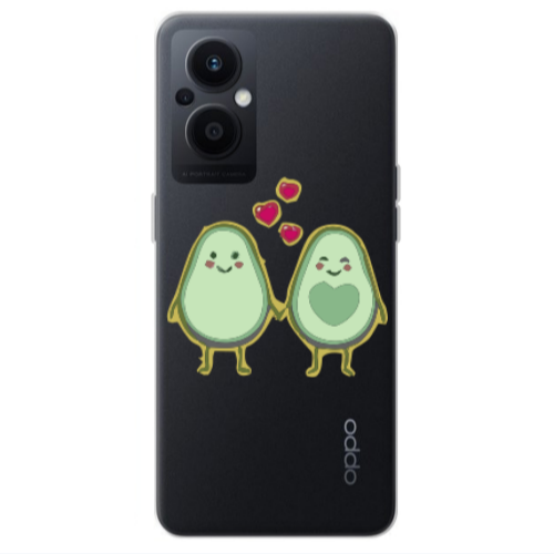 Oppo Reno 7 Lite Avocados Transparent Silicone TPU Θήκη