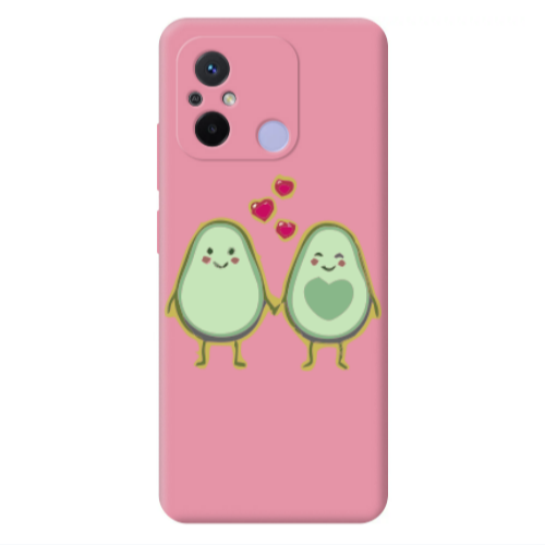 Xiaomi Redmi 12C Avocados Pink Colored Silicone TPU Θήκη