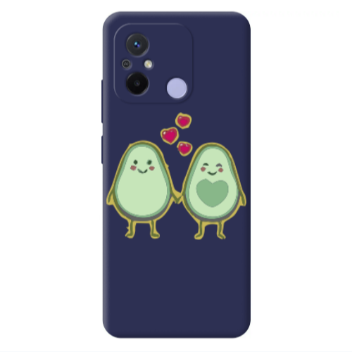 Xiaomi Redmi 12C Avocados Dark blue Colored Silicone TPU Θήκη