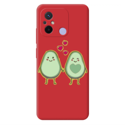 Xiaomi Redmi 12C Avocados Red Colored Silicone TPU Θήκη